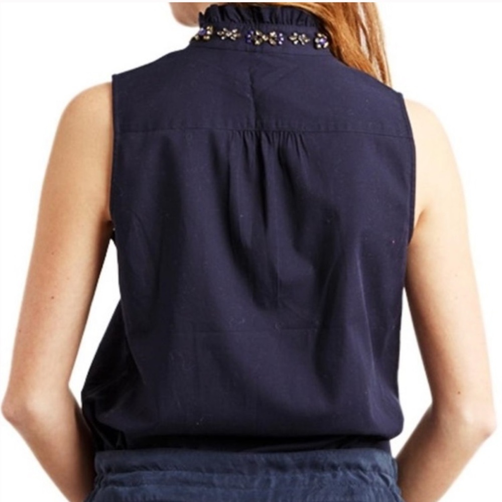 J. Crew Ruffled Rhinestone Top - Picture 3 of 5